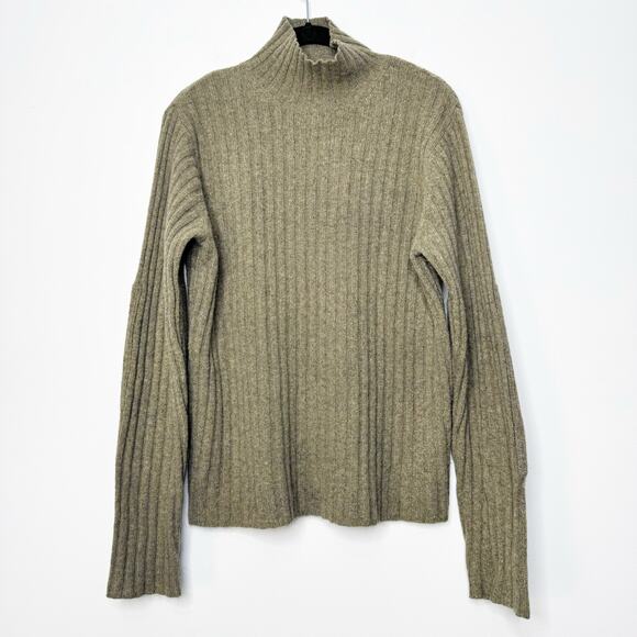 Abercrombie & Fitch VTG Wool Turtleneck Sweater Knit Elbow Patch Mens Small - Picture 1 of 7